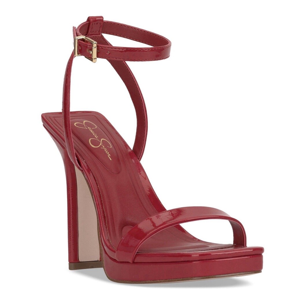 JESSICA SIMPSON Adonia Platform Heels Red Dress Sandals . Size 9.5